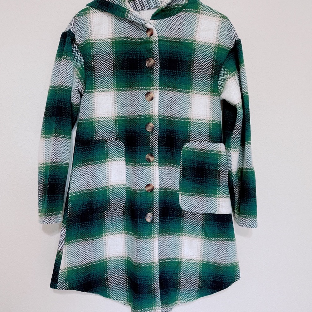 green plaid shacket!!